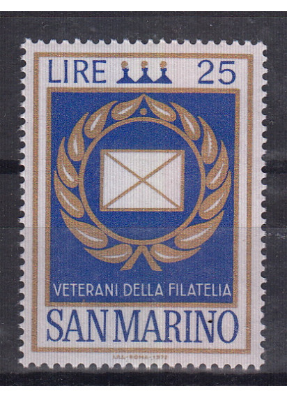 1972  San Marino Veterani della Filatelia 1 Valore nuovo Sassone 867